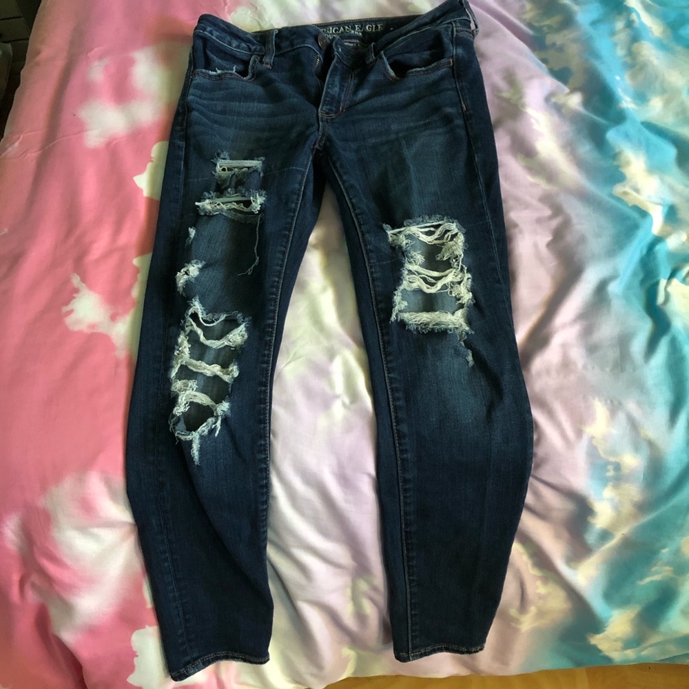 American eagle ripped jeggings